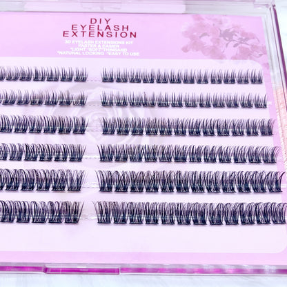 MG07 Self-adhesive Cluster Lashes (8mm-16mm mixed) D curl