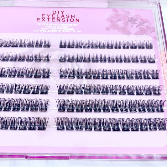 MG07 Self-adhesive Cluster Lashes (8mm-16mm mixed) D curl