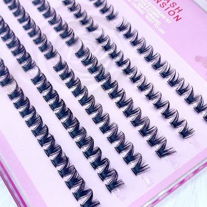 MG08 Self-adhesive Cluster Lashes (8mm-16mm mixed) D curl