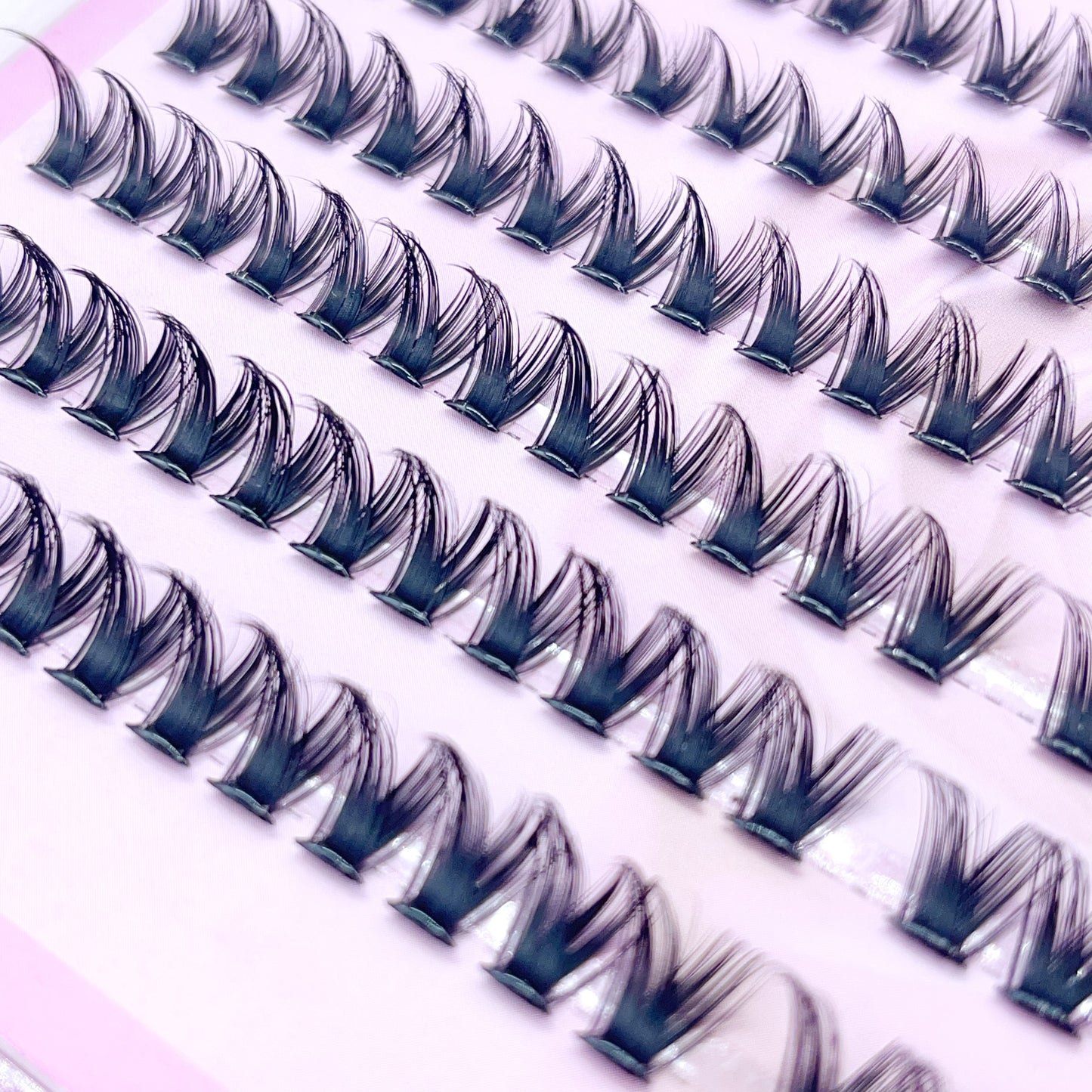 MG08 Self-adhesive Cluster Lashes (8mm-16mm mixed) D curl
