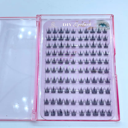 FS08 Self-adhesive Cluster Lashes (8mm-16mm mixed) D curl