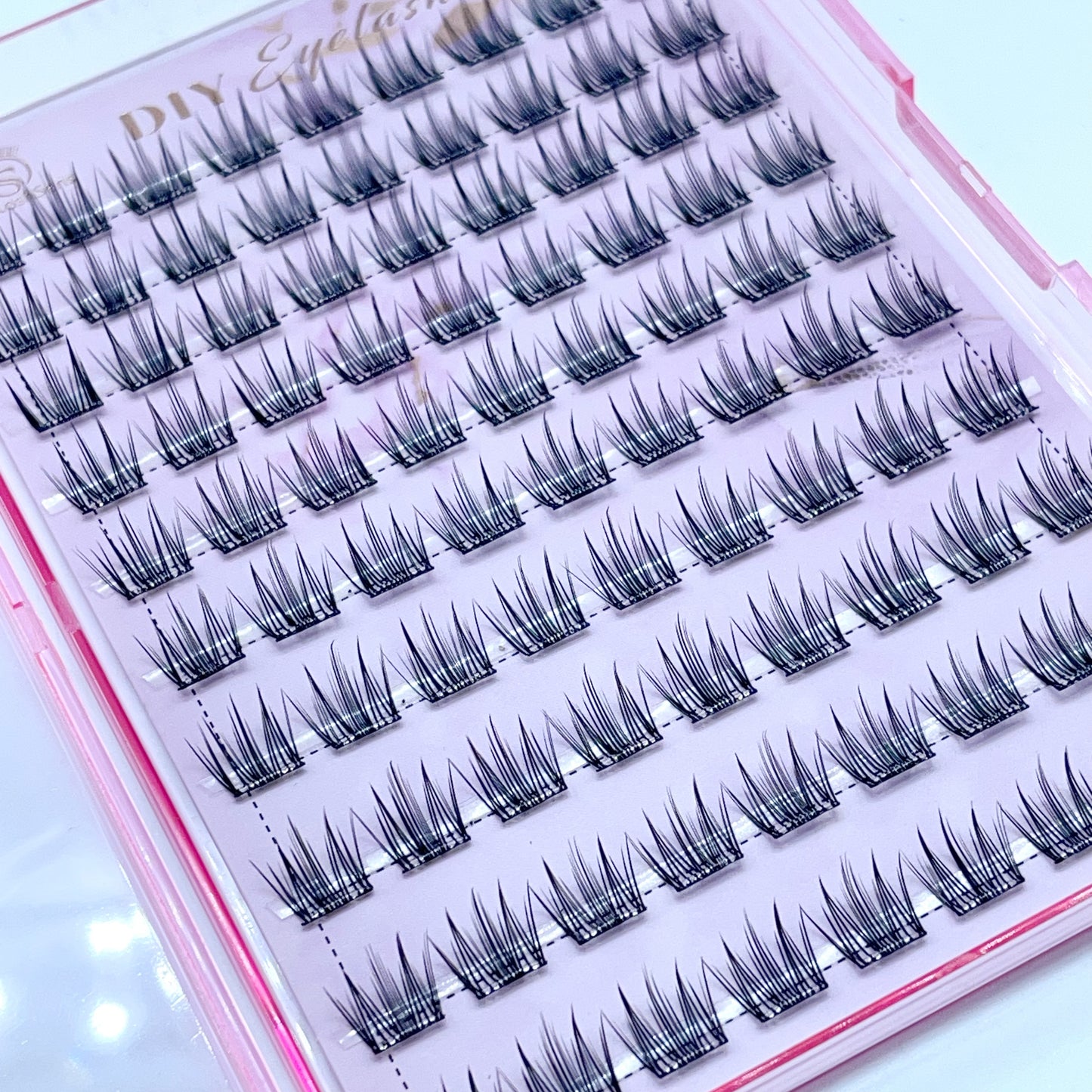 FS09 Self-adhesive Cluster Lashes (8mm-16mm mixed) D curl