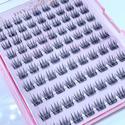 FS09 Self-adhesive Cluster Lashes (8mm-16mm mixed) D curl