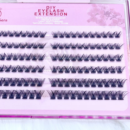 MG09 Self-adhesive Cluster Lashes (8mm-16mm mixed) D curl