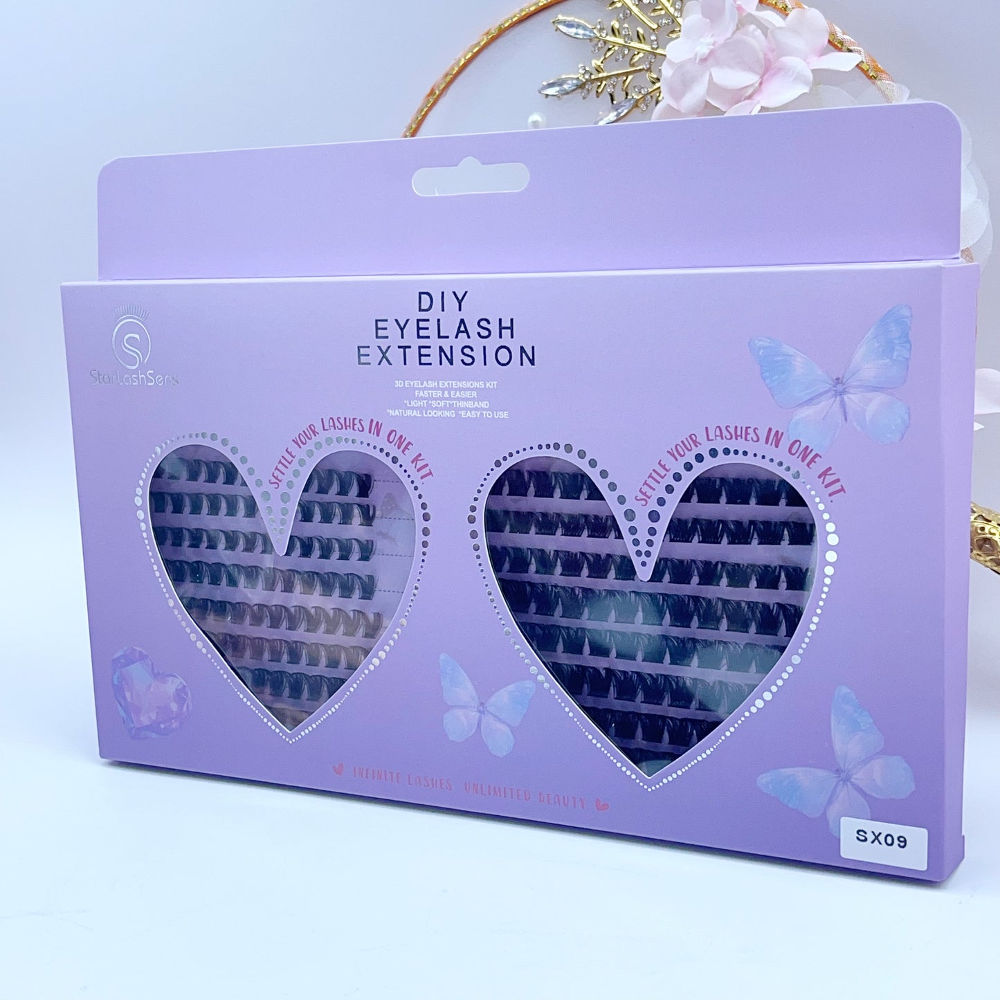 SX09 DIY Cluster Lashes (8mm-16mm mixed) D curl