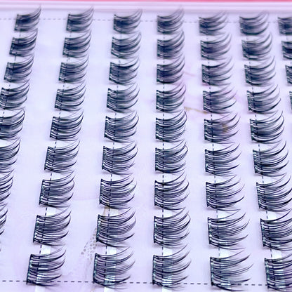 FS09 Self-adhesive Cluster Lashes (8mm-16mm mixed) D curl