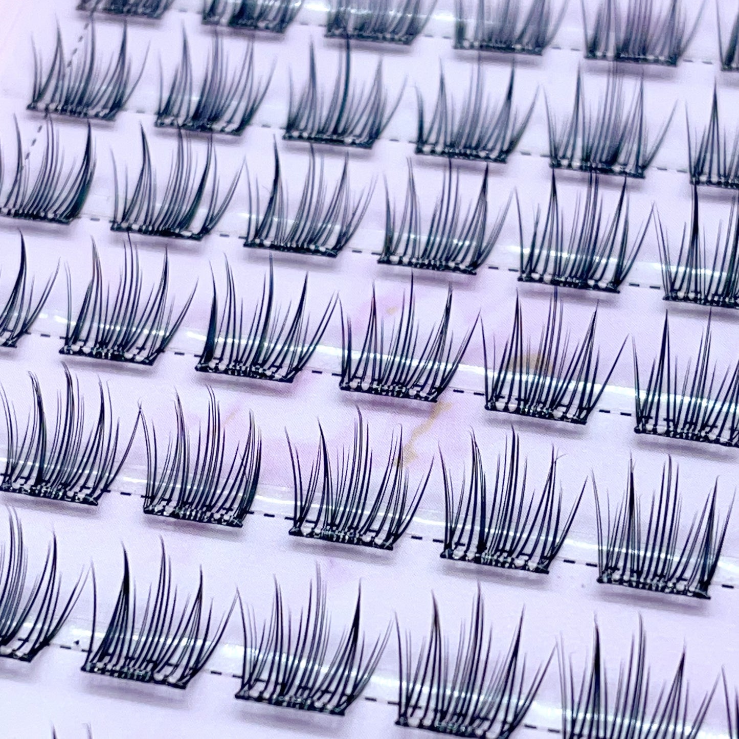 FS09 Self-adhesive Cluster Lashes (8mm-16mm mixed) D curl