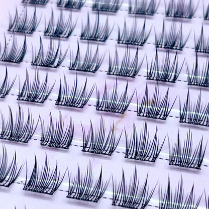 FS09 Self-adhesive Cluster Lashes (8mm-16mm mixed) D curl