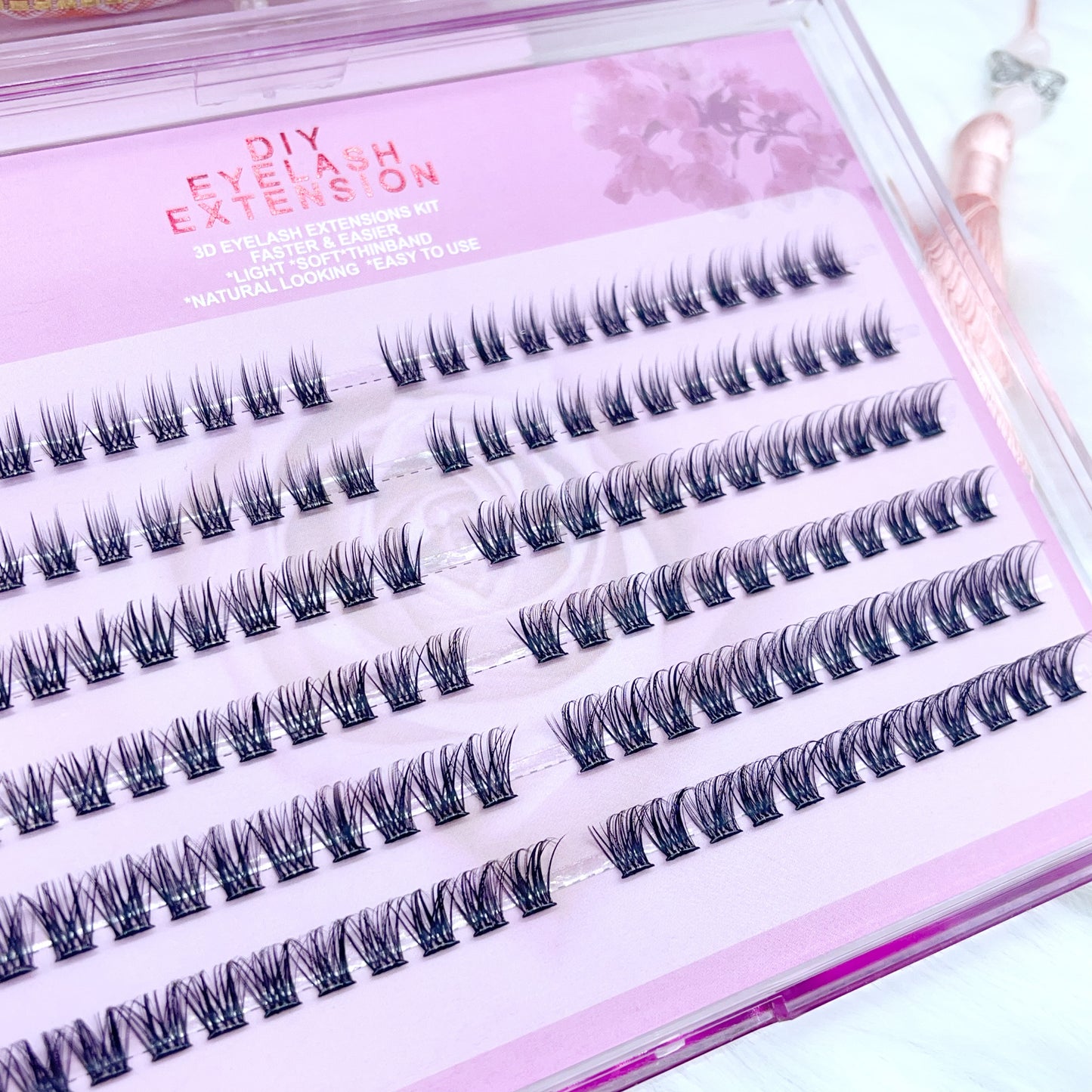 MG10 Self-adhesive Cluster Lashes (8mm-16mm mixed) D curl