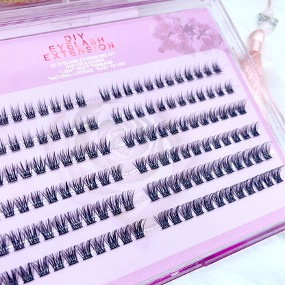 MG10 Self-adhesive Cluster Lashes (8mm-16mm mixed) D curl