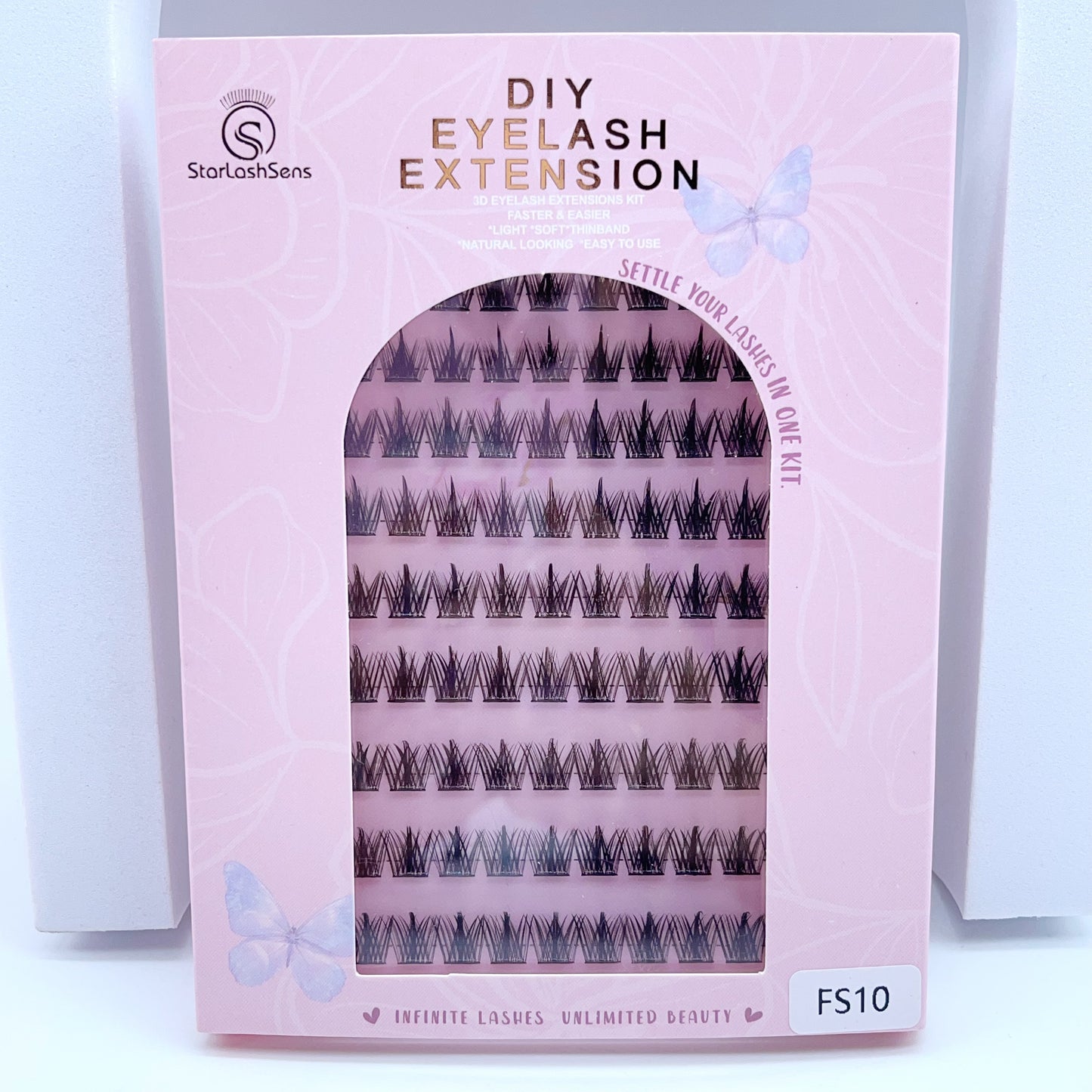 FS10 Self-adhesive Cluster Lashes (8mm-16mm mixed) D curl