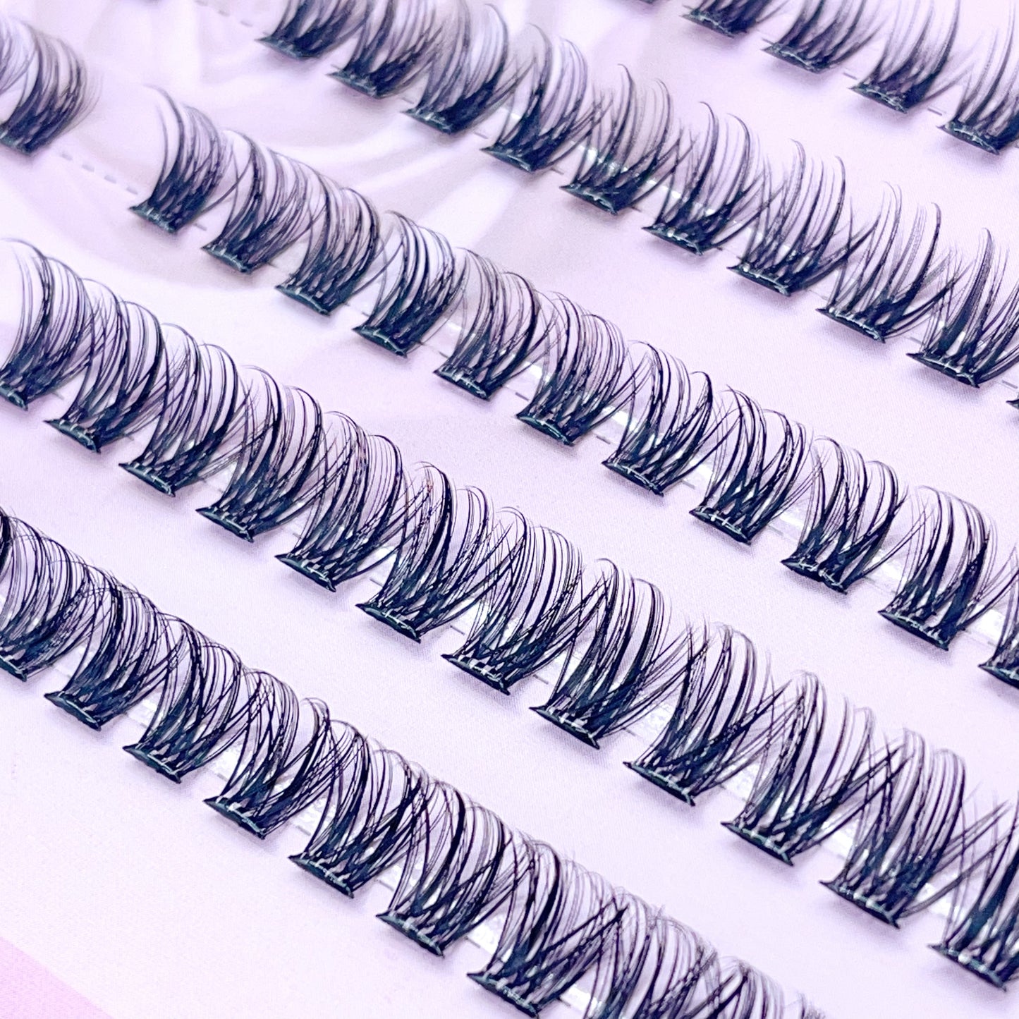 MG10 Self-adhesive Cluster Lashes (8mm-16mm mixed) D curl