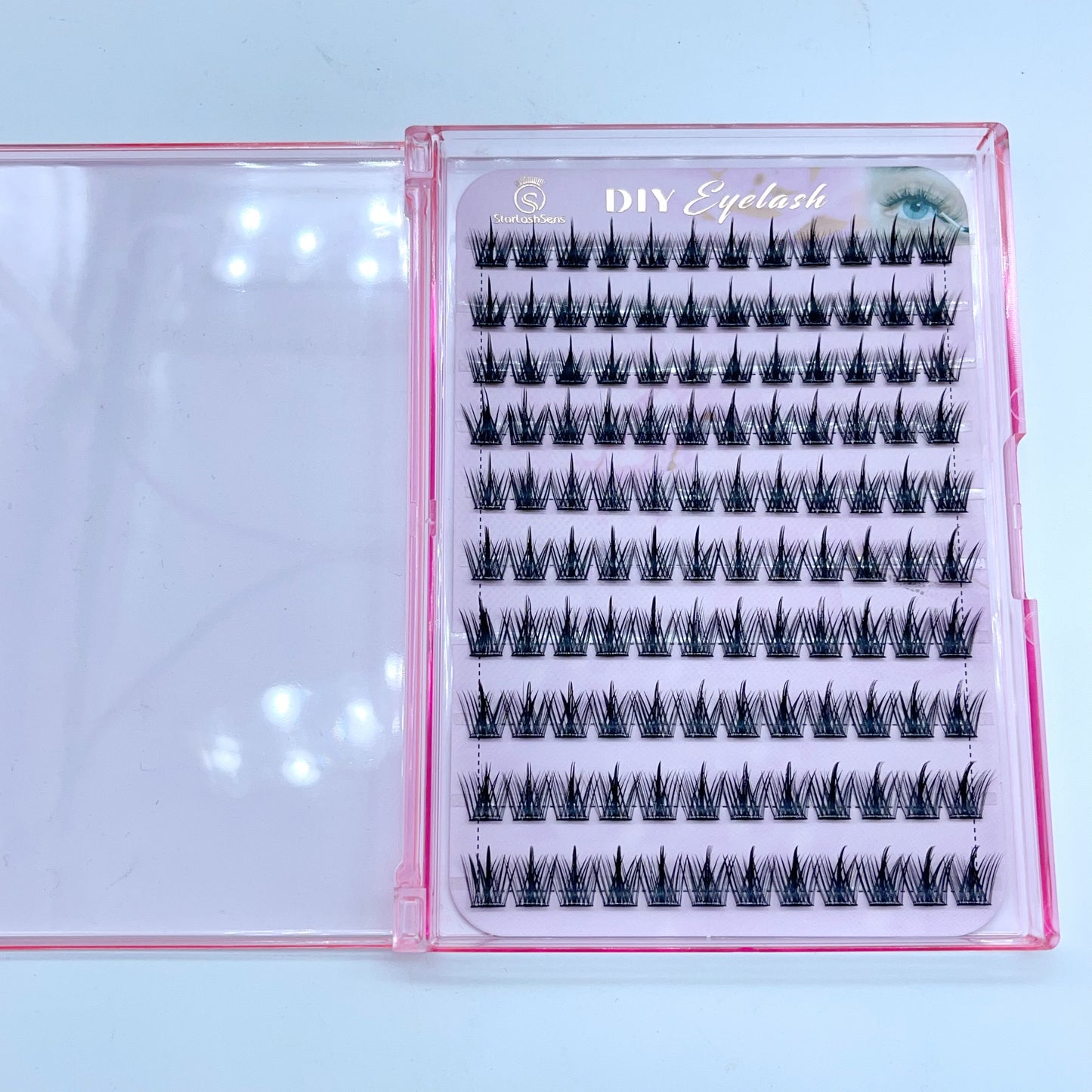FS10 Self-adhesive Cluster Lashes (8mm-16mm mixed) D curl