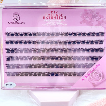 MG11 Self-adhesive Cluster Lashes (8mm-16mm mixed) D curl