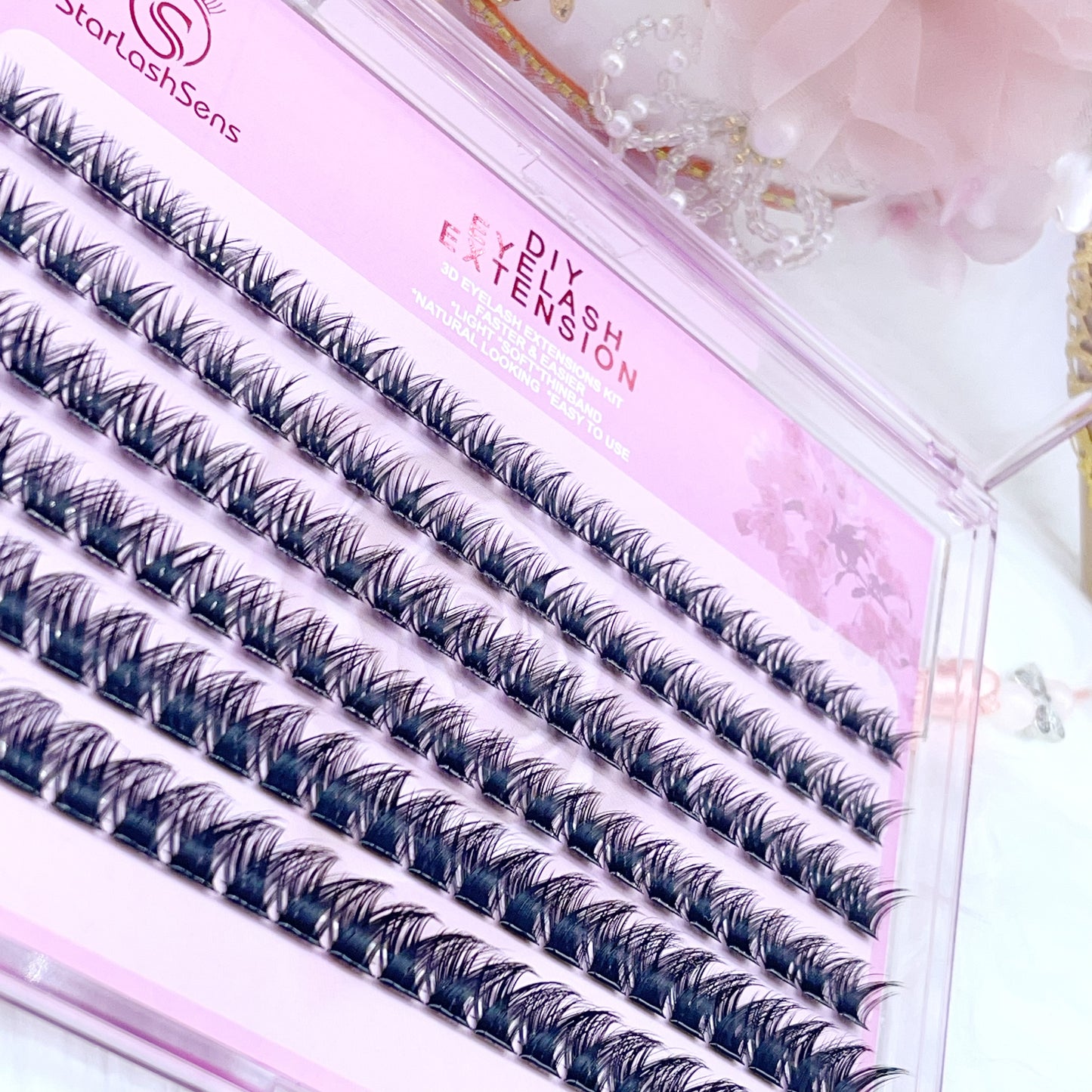 MG11 Self-adhesive Cluster Lashes (8mm-16mm mixed) D curl