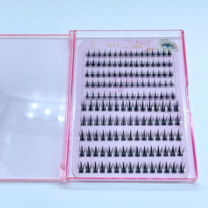 FS11 Self-adhesive Cluster Lashes (8mm-16mm mixed) D curl