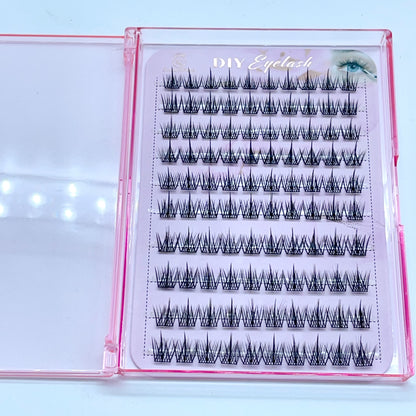 FS12 Self-adhesive Cluster Lashes (8mm-16mm mixed) D curl