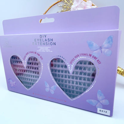 SX12 DIY Cluster Lashes (8mm-16mm mixed) D curl