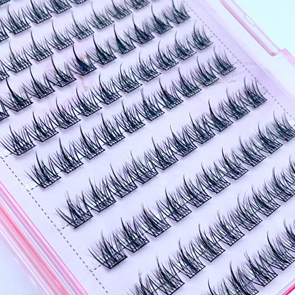 FS12 Self-adhesive Cluster Lashes (8mm-16mm mixed) D curl