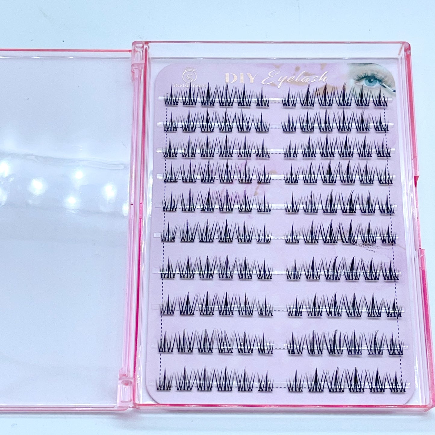 FS13 Self-adhesive Cluster Lashes (8mm-16mm mixed) D curl