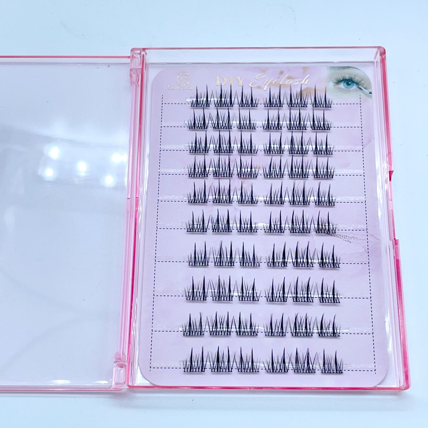 FS15 Self-adhesive Cluster Lashes (8mm-16mm mixed) D curl