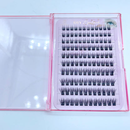 FS16 Self-adhesive Cluster Lashes (8mm-16mm mixed) D curl