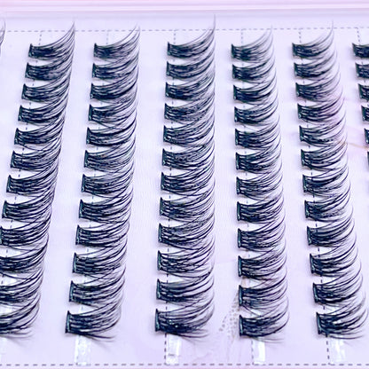 FS16 Self-adhesive Cluster Lashes (8mm-16mm mixed) D curl