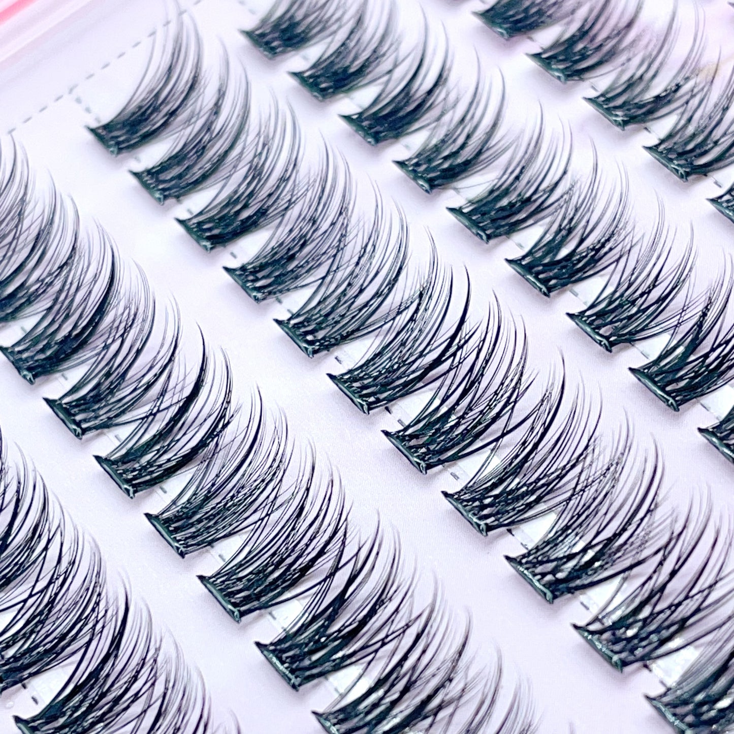 FS16 Self-adhesive Cluster Lashes (8mm-16mm mixed) D curl