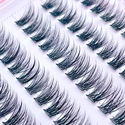 FS16 Self-adhesive Cluster Lashes (8mm-16mm mixed) D curl