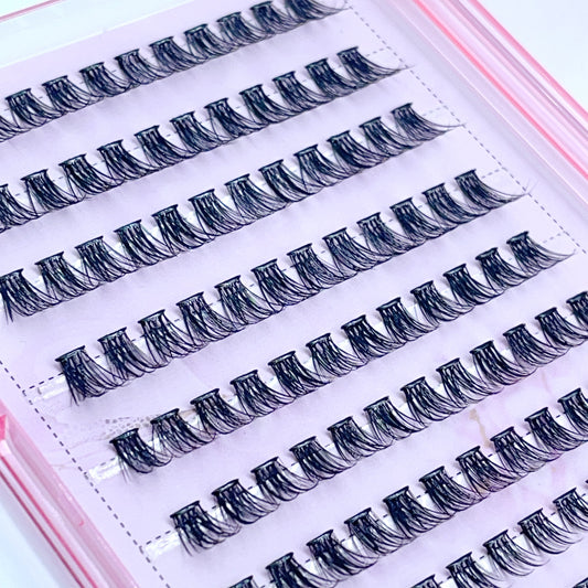 FS16 Self-adhesive Cluster Lashes (8mm-16mm mixed) D curl