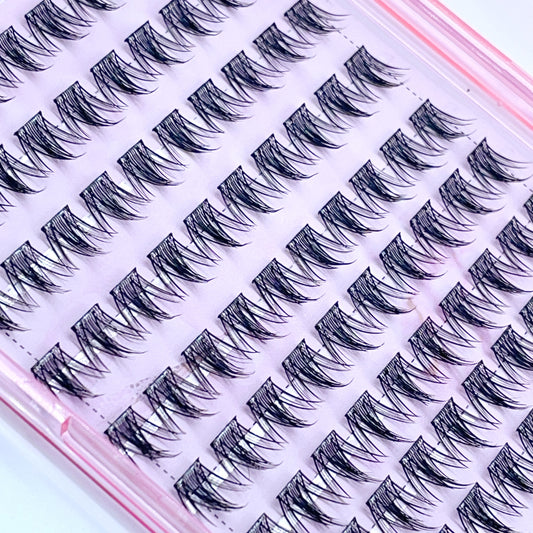 FS17 Self-adhesive Cluster Lashes (8mm-16mm mixed) D curl