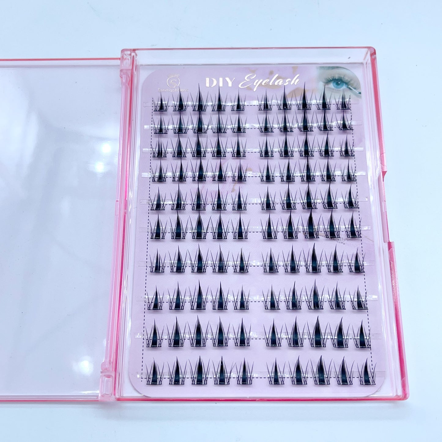 FS18 Self-adhesive Cluster Lashes (8mm-16mm mixed) D curl