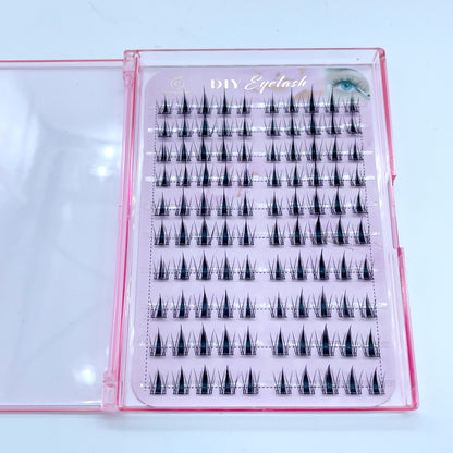 FS18 Self-adhesive Cluster Lashes (8mm-16mm mixed) D curl