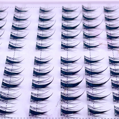 FS18 Self-adhesive Cluster Lashes (8mm-16mm mixed) D curl