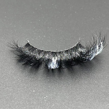 3D faux mink glitter color lashes D109-72CS