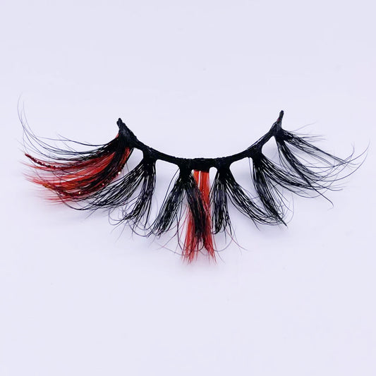 3D  mink glitter color lashes 8A-132CS