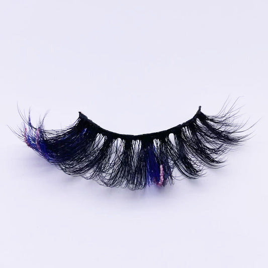 3D faux mink glitter color lashes D9X-22CS