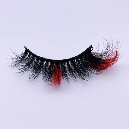 3D faux mink glitter color lashes D185-32CS