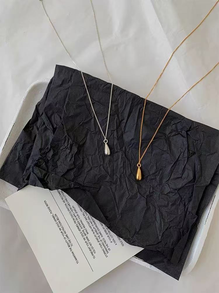 S925 Minimalist Waterdrop Pendant Necklace