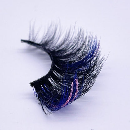 3D faux mink glitter color lashes D9X-22CS