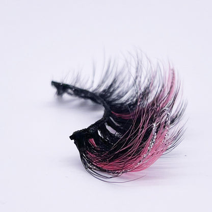 3D faux mink glitter color lashes D45-42CS