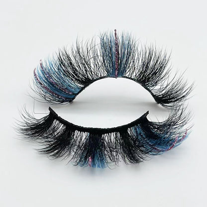 3D faux mink glitter color lashes D815-172CS