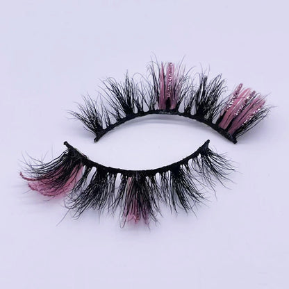 3D  mink glitter color lashes 8853-92CS