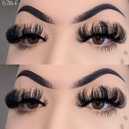 25mm fluffy mink lashes 671A-F