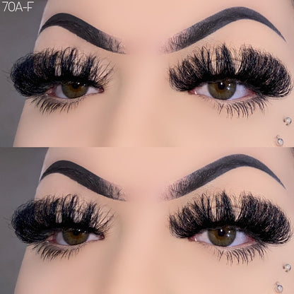 25mm fluffy mink lashes 70A-F