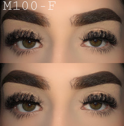 15mm fluffy mink lashes M100-F