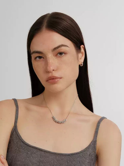 S925 pure silver doughnut-shaped large earlobe hoop earrings