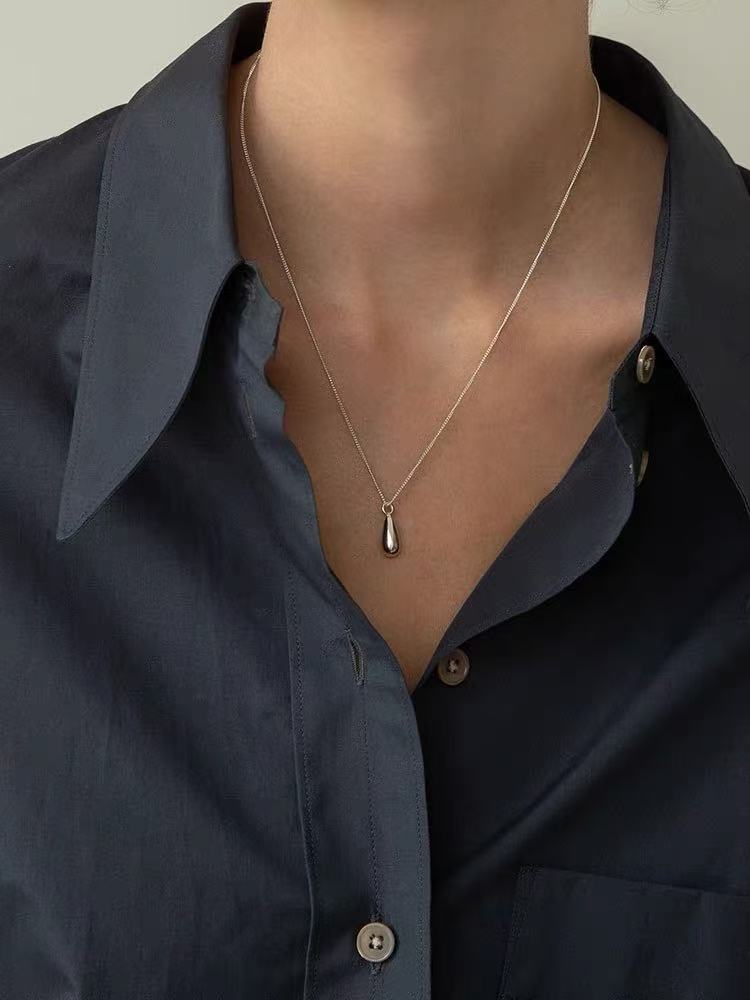 S925 Minimalist Waterdrop Pendant Necklace