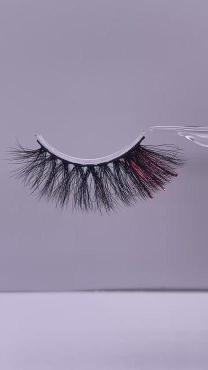 3D faux mink glitter color lashes D109-20CS