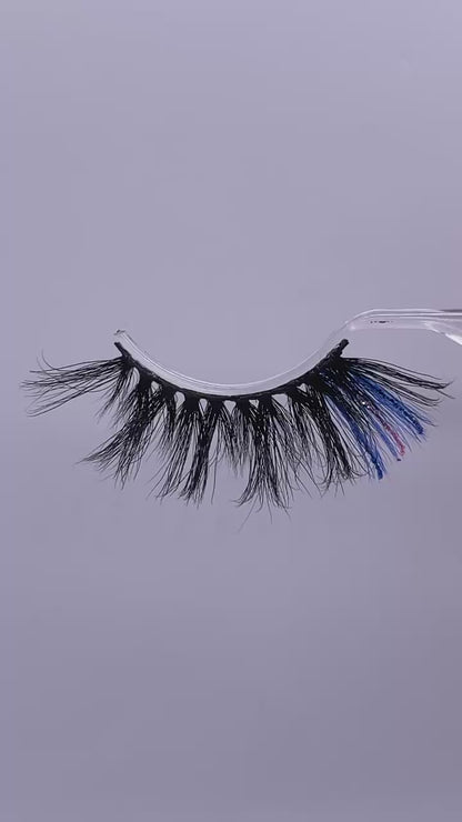 3D  mink glitter color lashes 45A-3CS